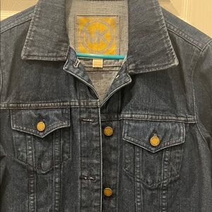 Michael Kors Blue Denim Jacket with Gold Logo